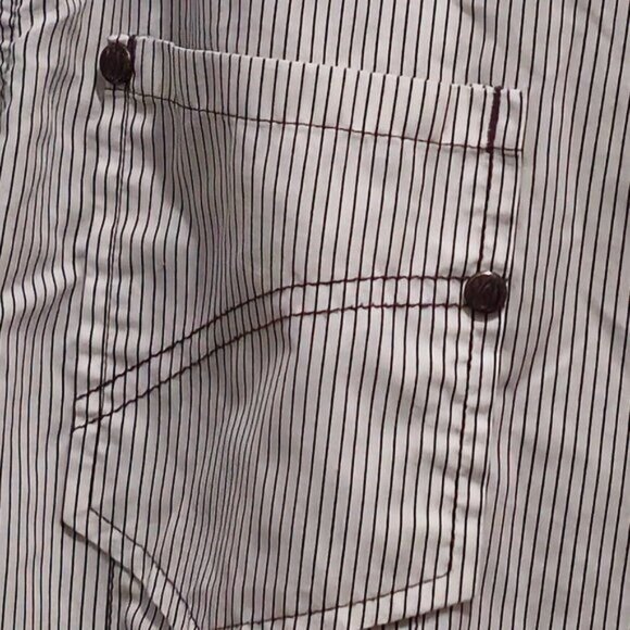 Drill Clothing Co. Women's Striped Shirt L/S Medium Cotton White & Black - Picture 7 of 12